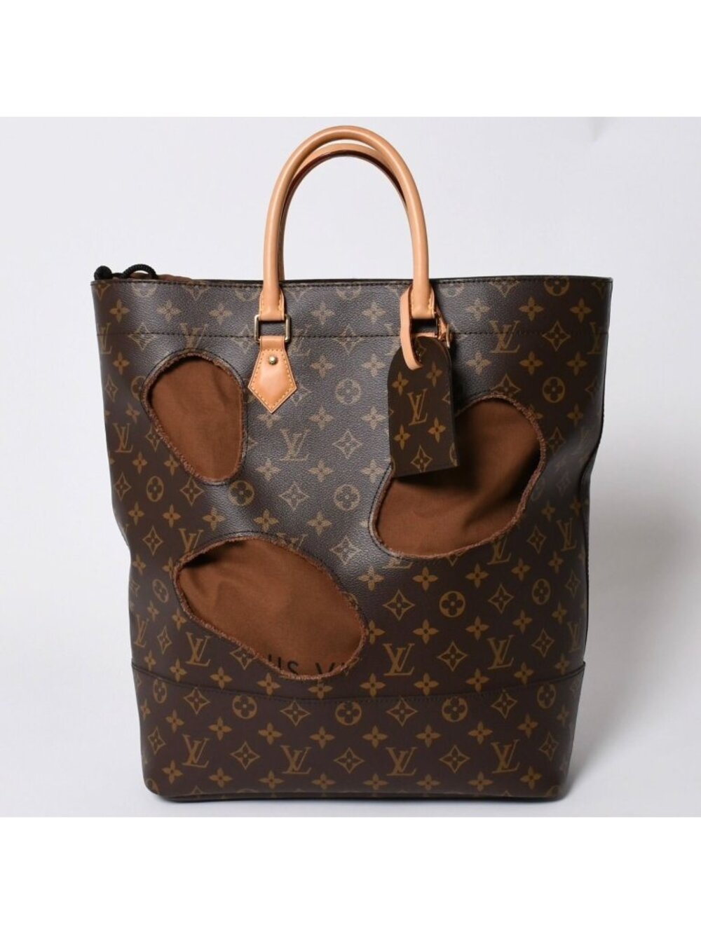 Louis Vuitton with Holes Tote Bag Comme Des Garcons Rei Kawakubo Gold - Picture 1 of 16